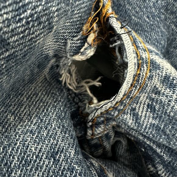 Vintage 70s Levis 517 Denim Jeans 36X30 Orange Tab Boot Cut - Picture 9 of 16